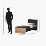 Jordan Single Smart Bed with Headboard Storage - 90x200 cm