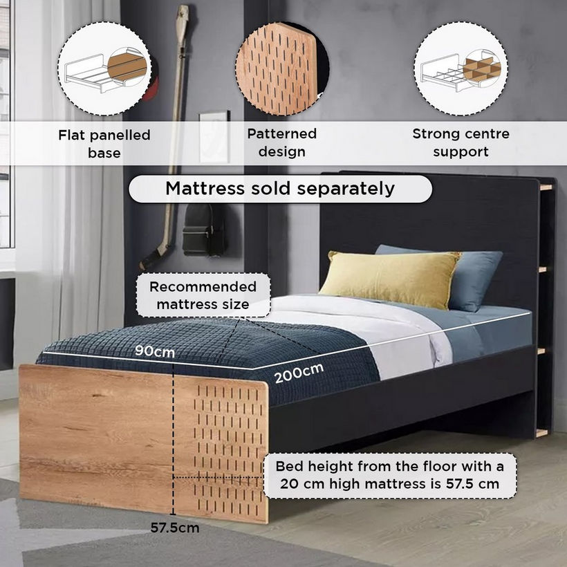 Jordan Single Smart Bed with Headboard Storage - 90x200 cm - Image 6