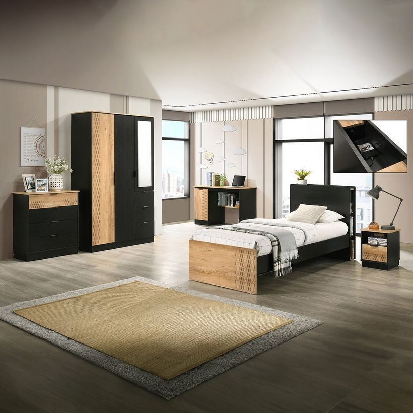 Jordan Single Smart Bed with Headboard Storage - 90x200 cm - Image 8