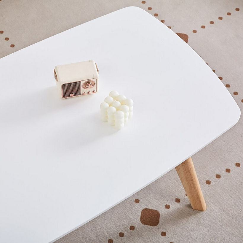 Toto Coffee Table with Solid Wood Legs - Image 3