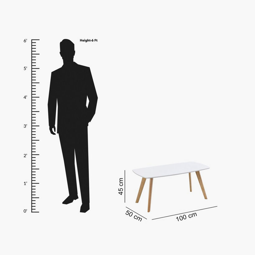 Toto Coffee Table with Solid Wood Legs - Image 8