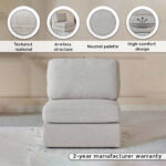 Imodular 1-Seater Fabric Armless Chair