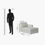 Imodular Fabric Right Arm Chaise