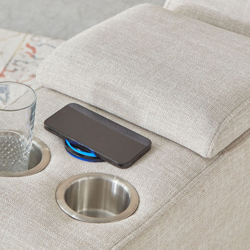 Imodular Fabric 2-Cup Holder Console with Storage Speaker and Charger - Image 7