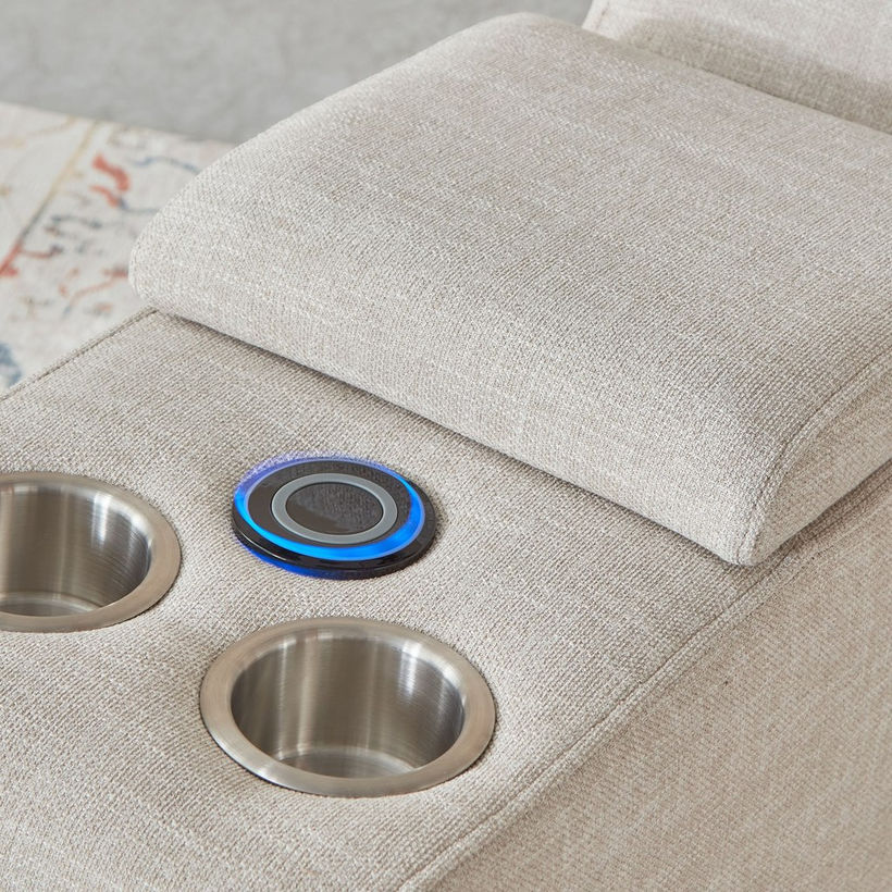 Imodular Fabric 2-Cup Holder Console with Storage Speaker and Charger - Image 8
