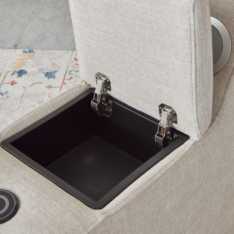 Imodular Fabric 2-Cup Holder Console with Storage Speaker and Charger - Image 11