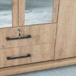 Belfort 6-Door 2-Drawer Wardrobe with 2 Mirrors and Lock