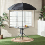 Movo Vera Torino Outdoor 4-Chair and Table Set with Umbrella