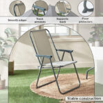 Movo Vera Torino Outdoor 4-Chair and Table Set with Umbrella