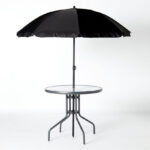 Movo Vera Torino Outdoor 4-Chair and Table Set with Umbrella