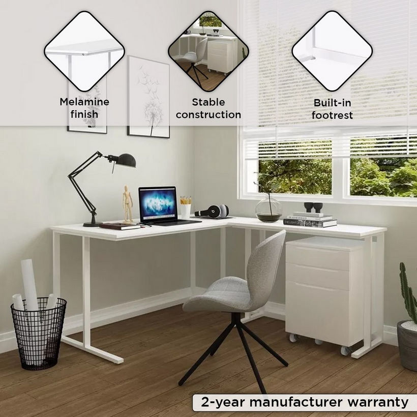 Norwich Narrow High Gloss Study Desk - Image 7