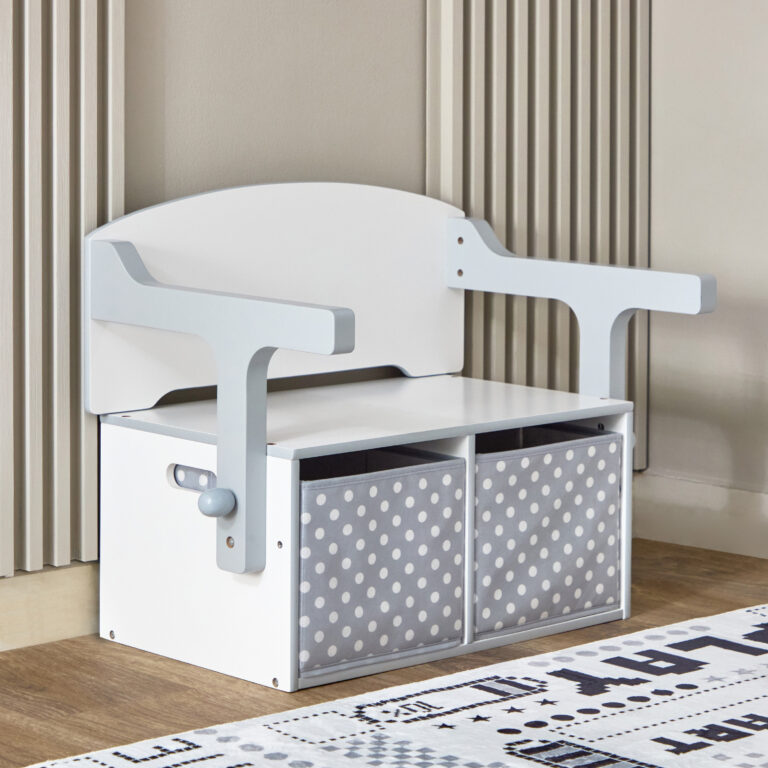 Vanilla Convertible Kids Toy Storage with Bench