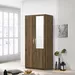 Kulltorp Plus 2-Door Wardrobe with Mirror and Lock - Image 12