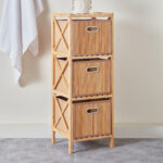 Natura Bamboo 3-Drawer Bathroom Cabinet
