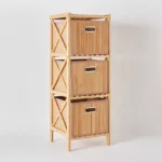 Natura Bamboo 3-Drawer Bathroom Cabinet
