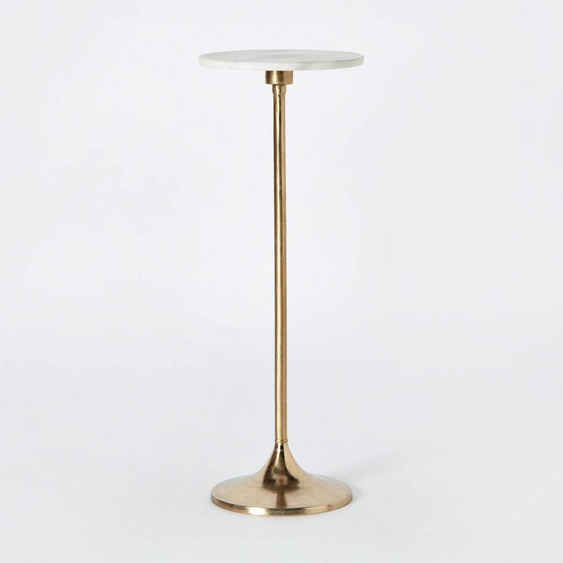 Cavon Hanzo Genuine Marble Top Accent End Table - Image 7