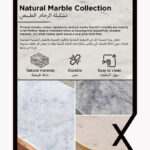 Cavon Ashton Genuine Marble Top Console Table with Solid Wood Base