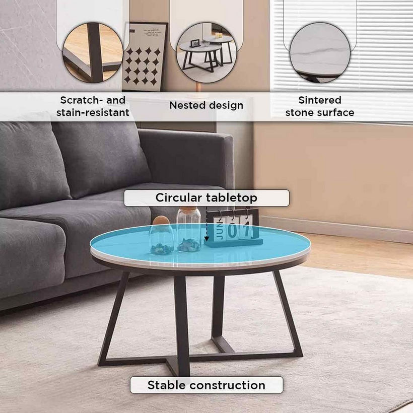 Odessa 2-Piece Sintered Stone Coffee Table Set - Image 6