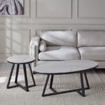 Barcelona 2-Piece Sintered Stone Coffee Table Set