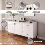 Pearl 2-Door 3-Drawer Sideboard with Sintered Stone Top