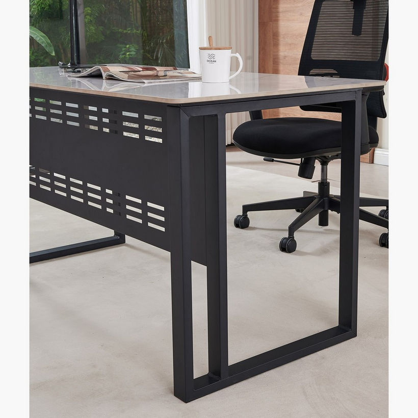 Marwell Sintered Stone Large Study Desk - Image 3