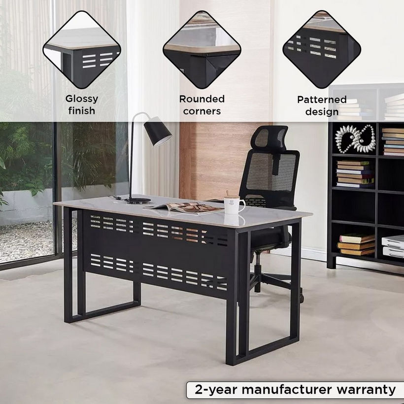 Marwell Sintered Stone Large Study Desk - Image 5