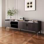Marwell 2 Metre TV Unit with Sintered Stone Top for TVs up to 80 inches