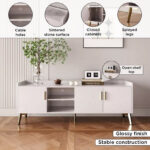 Pearl 1.5 Metre Sintered Stone Top TV Unit for TVs up to 65 inches