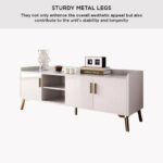 Pearl 1.5 Metre Sintered Stone Top TV Unit for TVs up to 65 inches