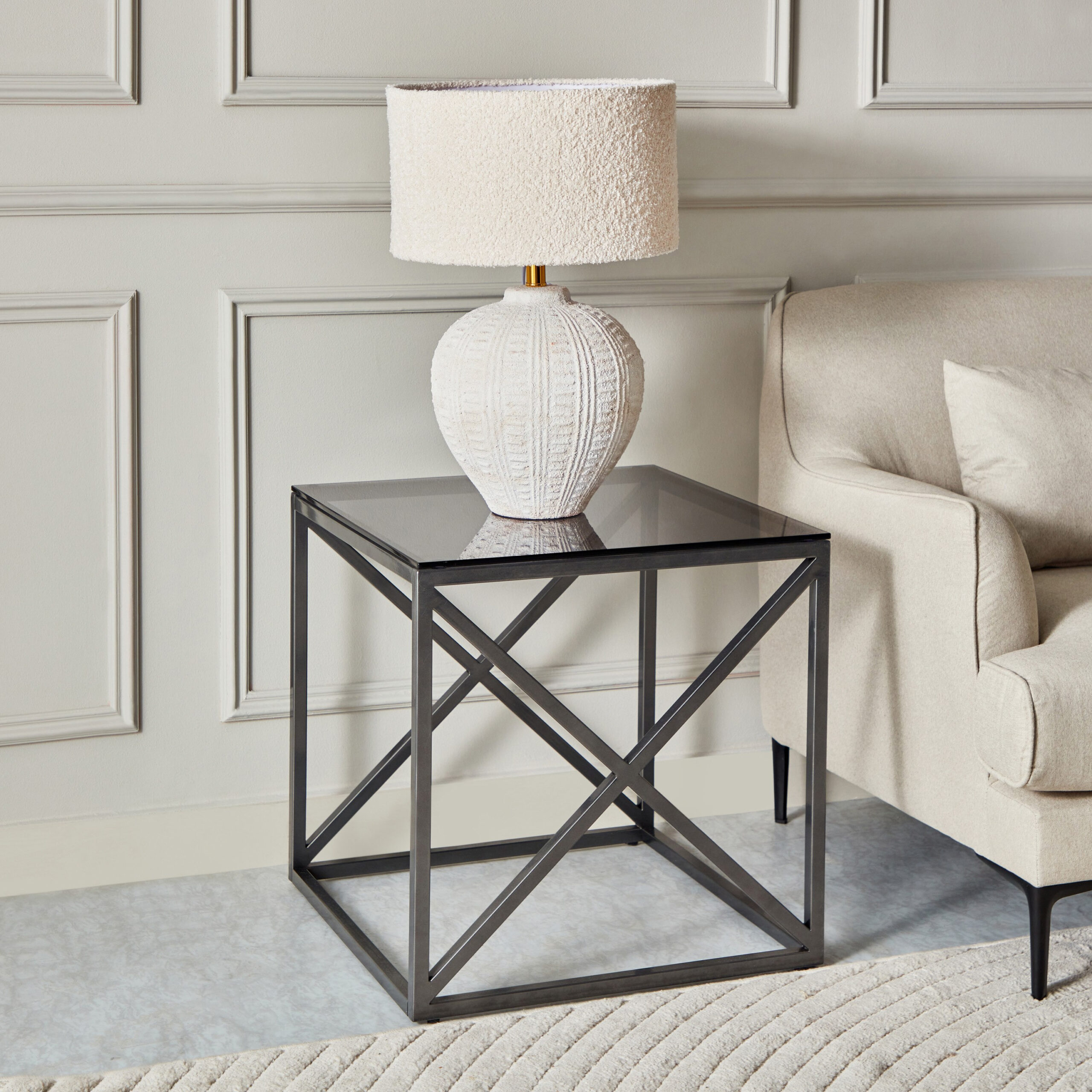 Melody Glass Top End Table