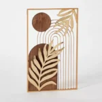 Tisso Metal and Wood Decorative Wall Accent - 34.9x55.9x2.5 cm
