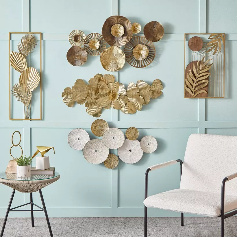 Tisso Metal and Wood Decorative Wall Accent - 34.9x55.9x2.5 cm - Image 5