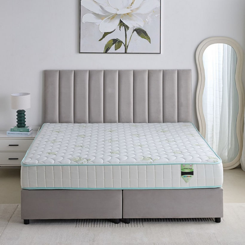 SleepNest iAloe Vera Medium Firm Pocket Spring Super King Mattress - 200x200x25 cm - Image 4