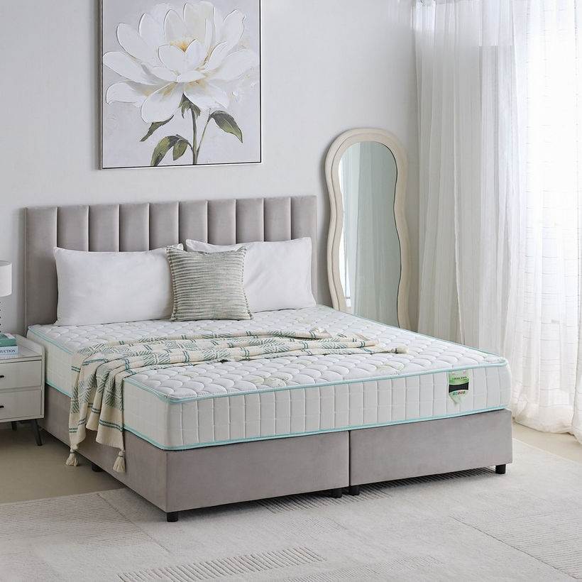 SleepNest iAloe Vera Medium Firm Pocket Spring Super King Mattress - 200x200x25 cm - Image 8
