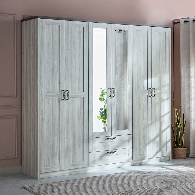 Angelic 6-Door Wardrobe with 2 Drawers - Image 3