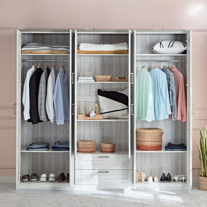 Angelic 6-Door Wardrobe with 2 Drawers - Image 4
