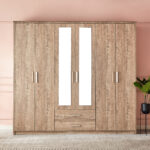 Curvy 6-Door Wardrobe with 2 Drawers