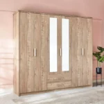 Curvy 6-Door Wardrobe with 2 Drawers