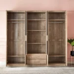 Curvy 6-Door Wardrobe with 2 Drawers