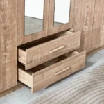 Curvy 6-Door Wardrobe with 2 Drawers