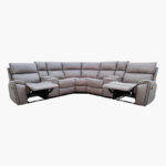 David 4-Seater Faux Leather Corner Recliner Sofa with 2 Reclining Seats