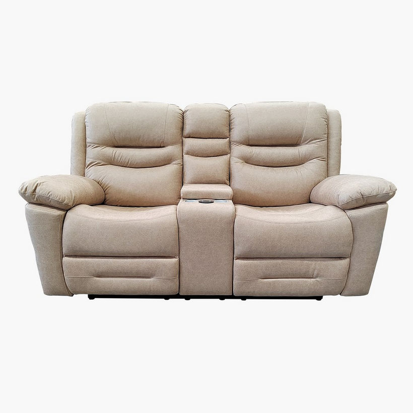 London 2-Seater Faux Leather Recliner with Wireless Charger - Image 3