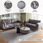 Lucina 3-Seater Fabric Sofa