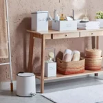 Vintage Peg Storage Box - 14x14x33 cm