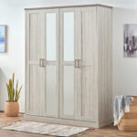 Angelic 4-Door Wardrobe with 2 Mirrors