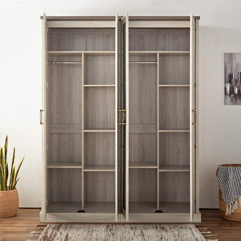 Angelic 4-Door Wardrobe with 2 Mirrors - Image 4