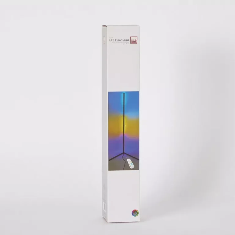 Lita Aluminium LED Ambient Floor Lamp with Remote Controlled Music Sync - 42x42x140 cm