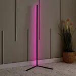 Lita Aluminium LED Ambient Floor Lamp with Remote Controlled Music Sync - 42x42x140 cm