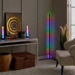 Lita Aluminium LED Ambient Floor Lamp with Remote Controlled Music Sync - 42x42x140 cm