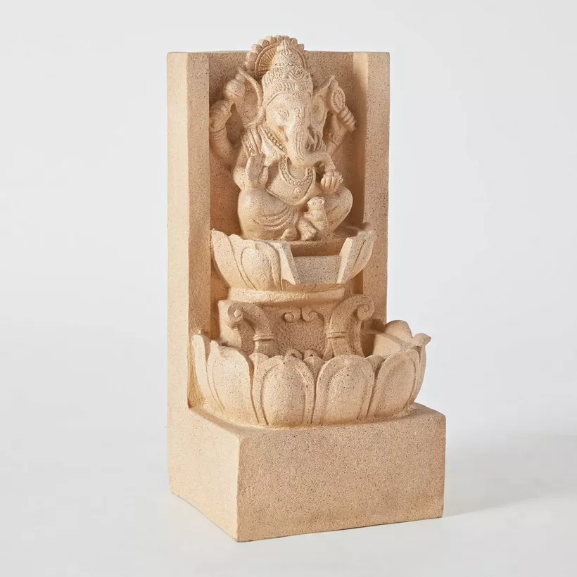 Divine Ganesha Outdoor Fountain with LED - 30x28x62.5 cm - Image 2